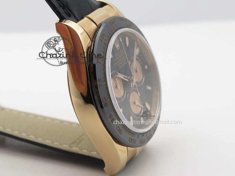 Daytona 116515 JF Best Edition Black Dial On Black Leather Strap A Upgraded 3993