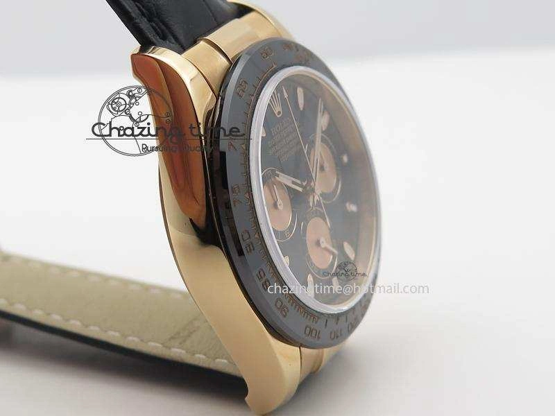 Daytona 116515 JF Best Edition Black Dial On Black Leather Strap A Upgraded 3993