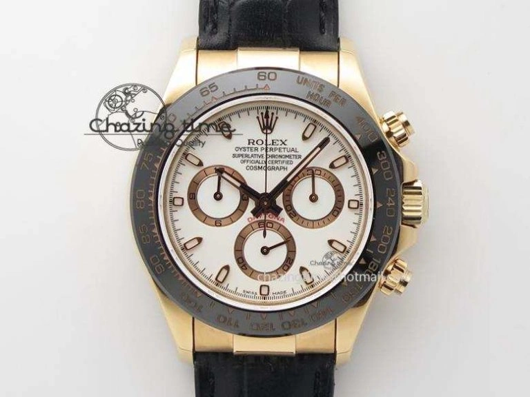 ComfortFit Daytona 116515 JF Best Edition White Dial On Black Leather Strap A 3991