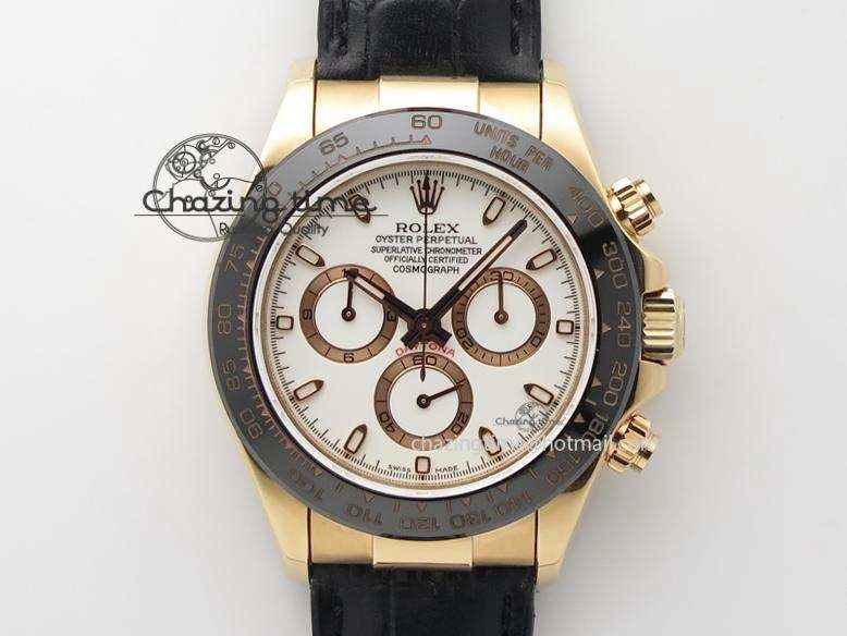 ComfortFit Daytona 116515 JF Best Edition White Dial On Black Leather Strap A 3991