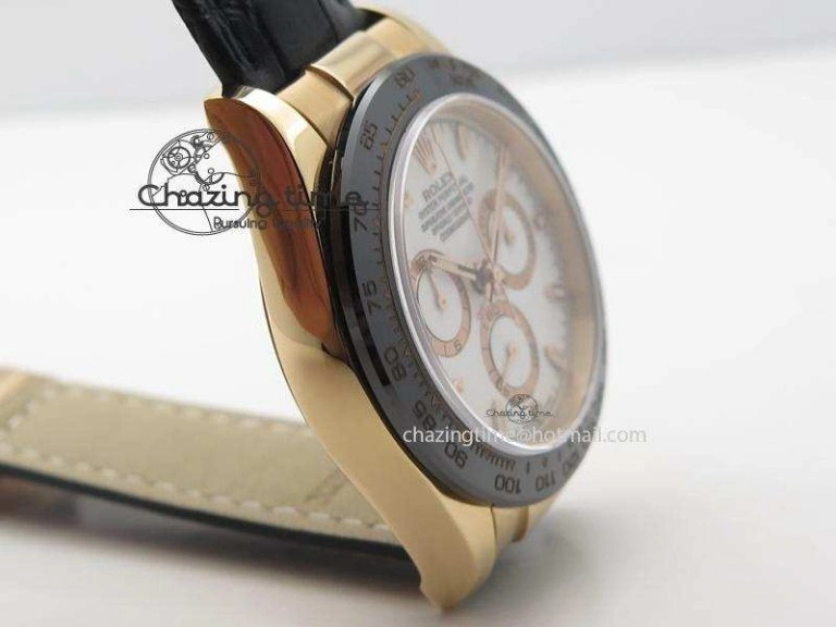 ComfortFit Daytona 116515 JF Best Edition White Dial On Black Leather Strap A 3991