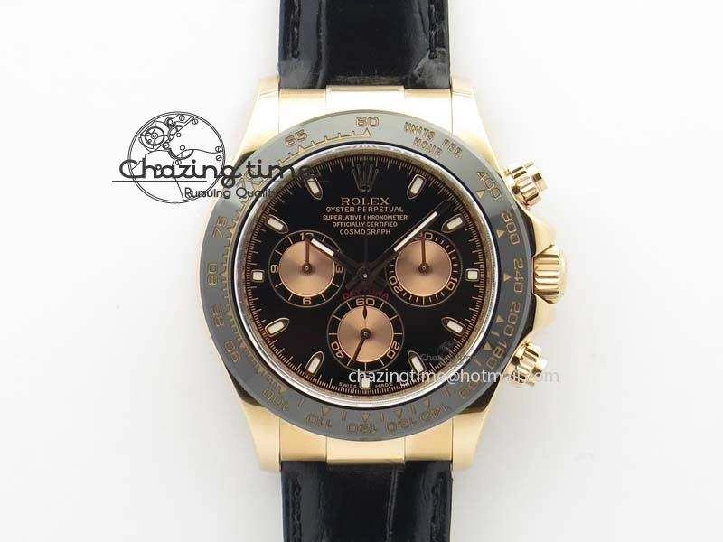 Daytona 116515 Noob 1:1 Best Edition Black RG Dial On Black Leather Strap A GoAnywhere 3788