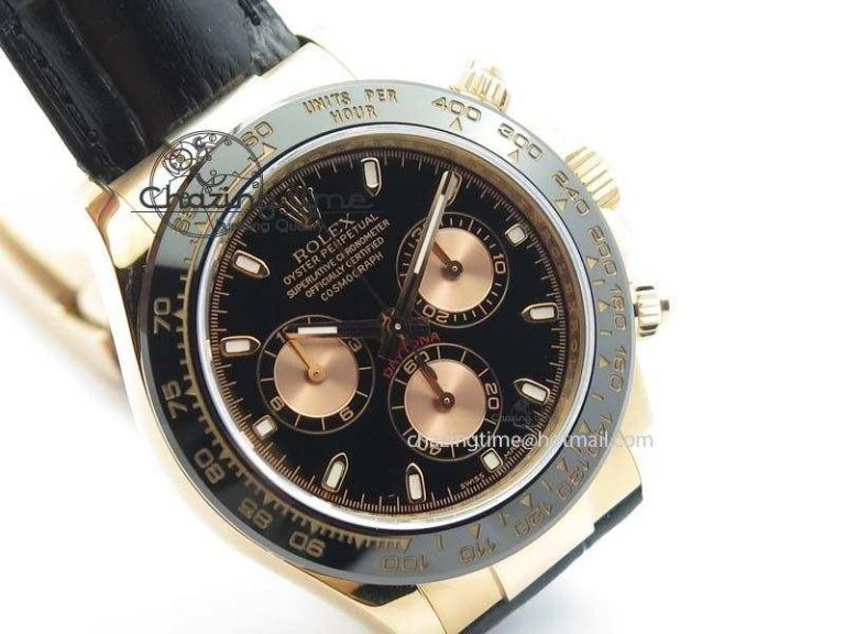 Daytona 116515 Noob 1:1 Best Edition Black RG Dial On Black Leather Strap A GoAnywhere 3788