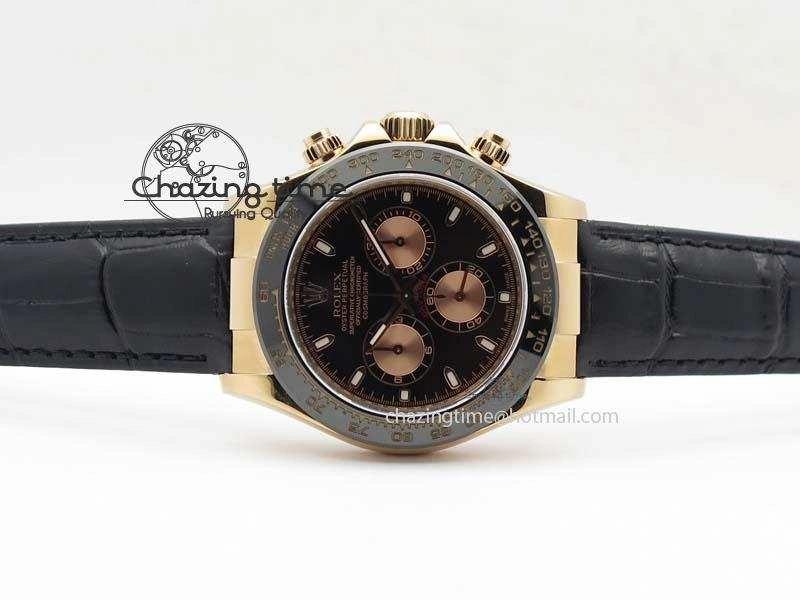 Daytona 116515 Noob 1:1 Best Edition Black RG Dial On Black Leather Strap A GoAnywhere 3788