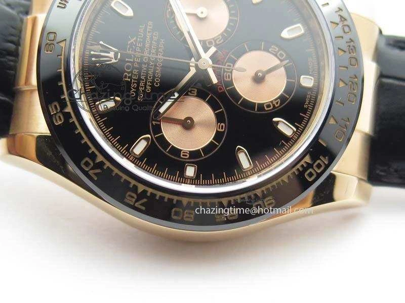 Daytona 116515 Noob 1:1 Best Edition Black RG Dial On Black Leather Strap A GoAnywhere 3788