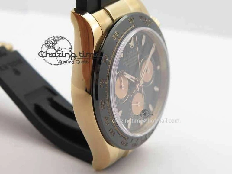 Daytona 116515 Noob 1:1 Best Edition Black RG Dial On Black Rubber Strap A7750 (Free Extra Strap) WeatherProof 3743