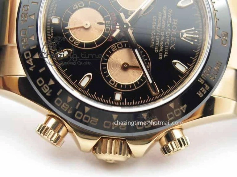 Daytona 116515 Noob 1:1 Best Edition Black RG Dial On Black Rubber Strap A7750 (Free Extra Strap) WeatherProof 3743