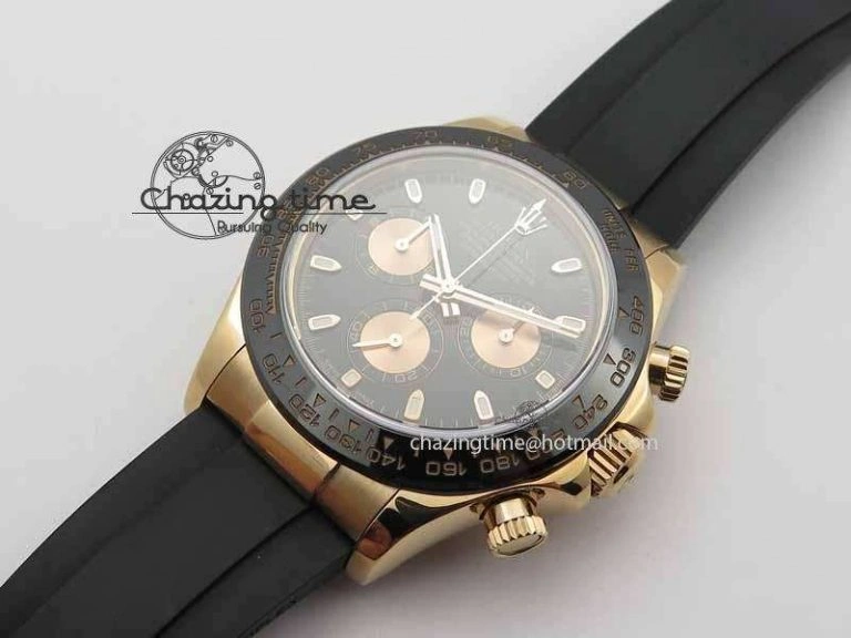 Daytona 116515 Noob 1:1 Best Edition Black RG Dial On Black Rubber Strap A7750 (Free Extra Strap) WeatherProof 3743