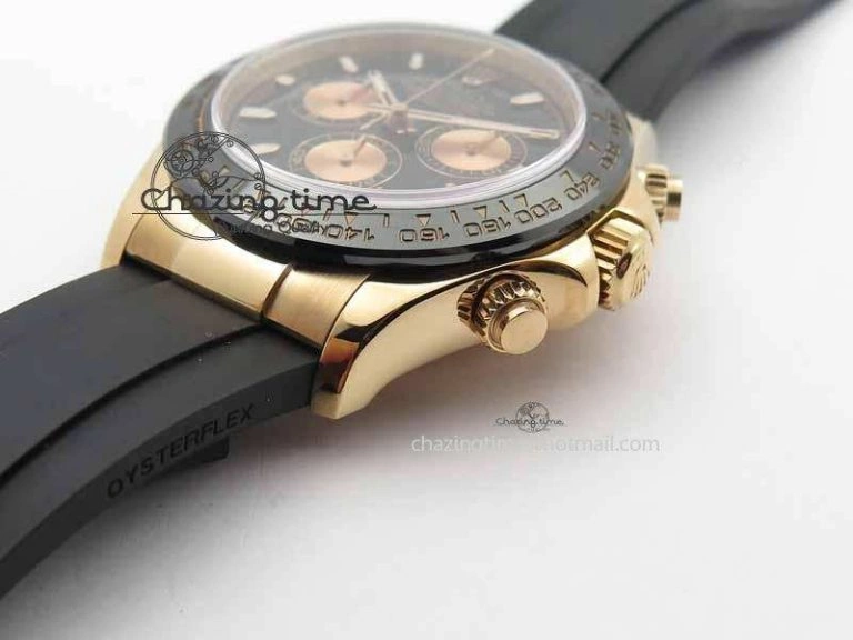 Daytona 116515 Noob 1:1 Best Edition Black RG Dial On Black Rubber Strap A7750 (Free Extra Strap) WeatherProof 3743