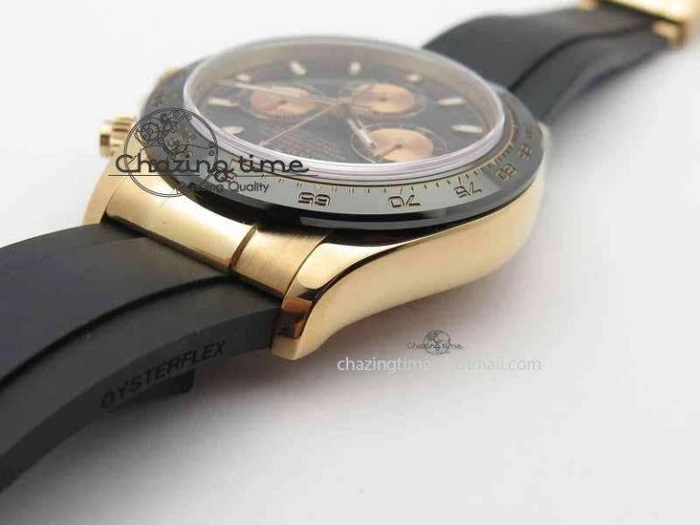 Daytona 116515 Noob 1:1 Best Edition Black RG Dial On Black Rubber Strap A7750 (Free Extra Strap) WeatherProof 3743
