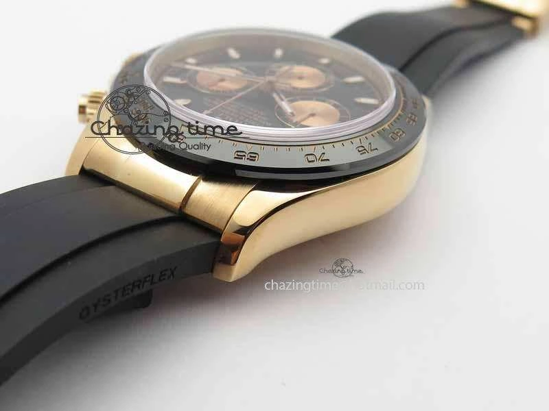 Daytona 116515 Noob 1:1 Best Edition Black RG Dial On Black Rubber Strap A7750 (Free Extra Strap) WeatherProof 3743