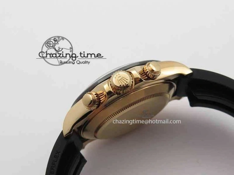 Daytona 116515 Noob 1:1 Best Edition Black RG Dial On Black Rubber Strap A7750 (Free Extra Strap) WeatherProof 3743