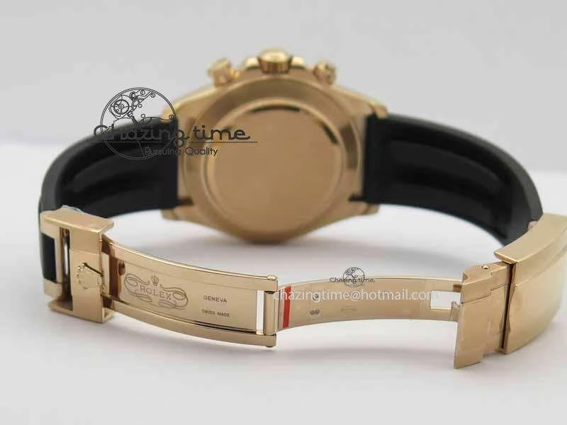 Daytona 116515 Noob 1:1 Best Edition Black RG Dial On Black Rubber Strap A7750 (Free Extra Strap) WeatherProof 3743
