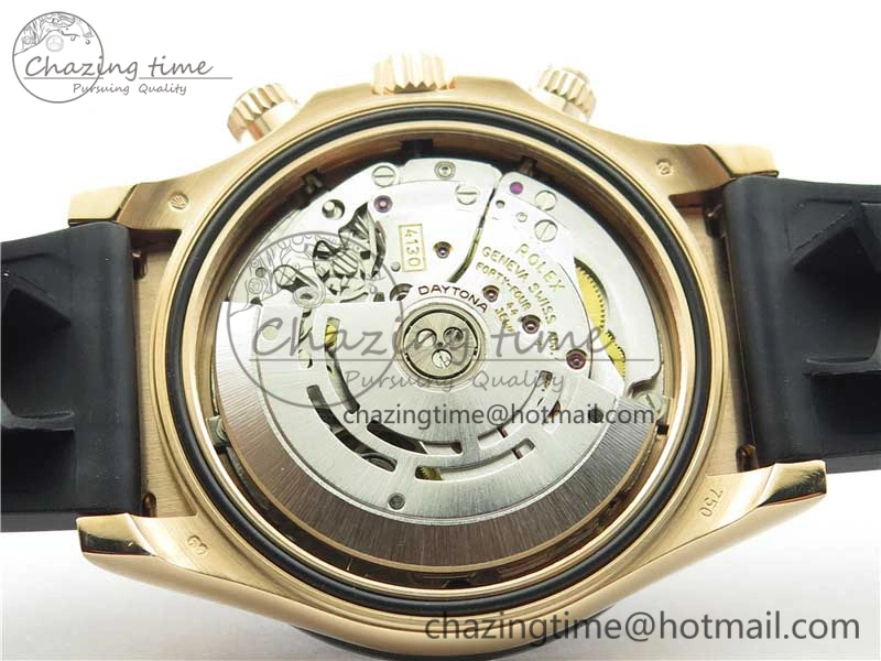 Daytona 116515 Noob 1:1 Best Edition Chocolate Dial Lume Markers on Black Rubber Strap SA4130 (Free Extra Strap) V Premium 2976