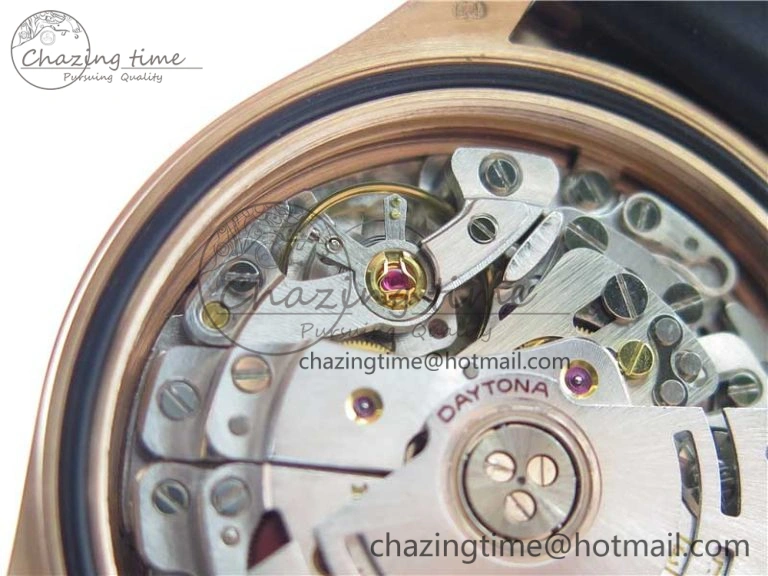 Daytona 116515 Noob 1:1 Best Edition Chocolate Dial Lume Markers on Black Rubber Strap SA4130 (Free Extra Strap) V Premium 2976