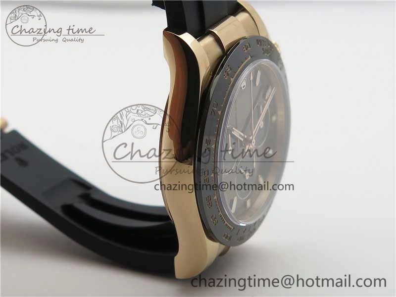 Daytona 116515 Noob 1:1 Best Edition Chocolate Dial Lume Markers on Black Rubber Strap SA4130 (Free Extra Strap) V Premium 2976