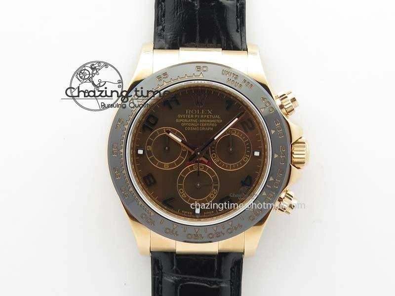Daytona 116515 Noob 1:1 Best Edition Chocolate Dial On Black Leather Strap A Comfortable 3790