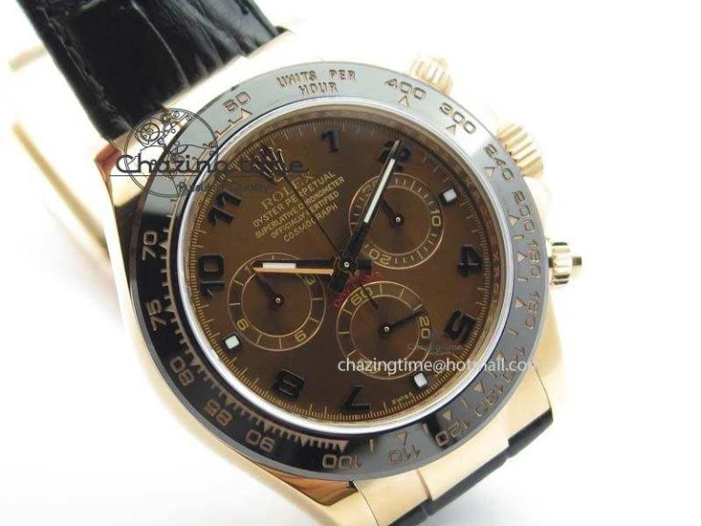 Daytona 116515 Noob 1:1 Best Edition Chocolate Dial On Black Leather Strap A Comfortable 3790
