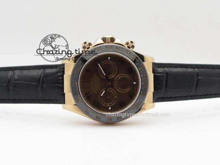 Daytona 116515 Noob 1:1 Best Edition Chocolate Dial On Black Leather Strap A Comfortable 3790