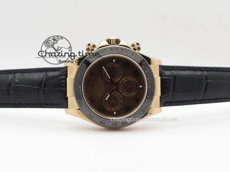 Daytona 116515 Noob 1:1 Best Edition Chocolate Dial On Black Leather Strap A Comfortable 3790