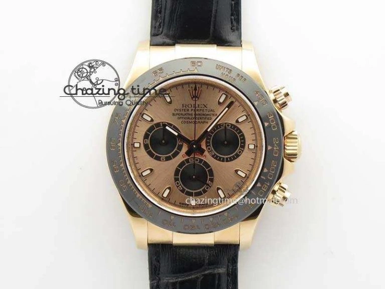 Daytona 116515 Noob 1:1 Best Edition RG Black Dial On Black Leather Strap A Upgraded 3789