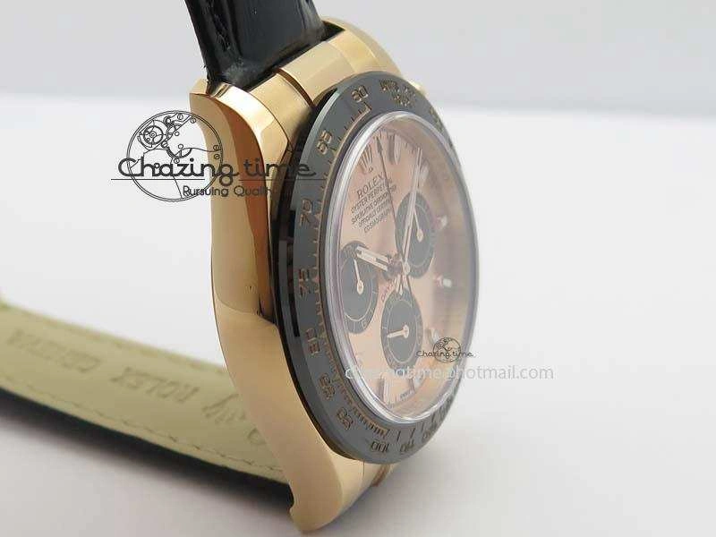 Daytona 116515 Noob 1:1 Best Edition RG Black Dial On Black Leather Strap A Upgraded 3789