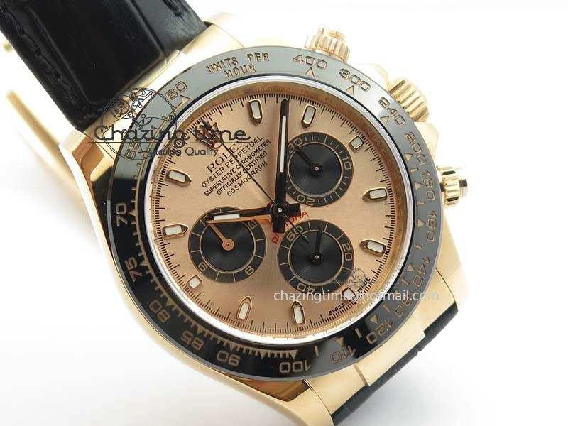 Daytona 116515 Noob 1:1 Best Edition RG Black Dial On Black Leather Strap A Upgraded 3789