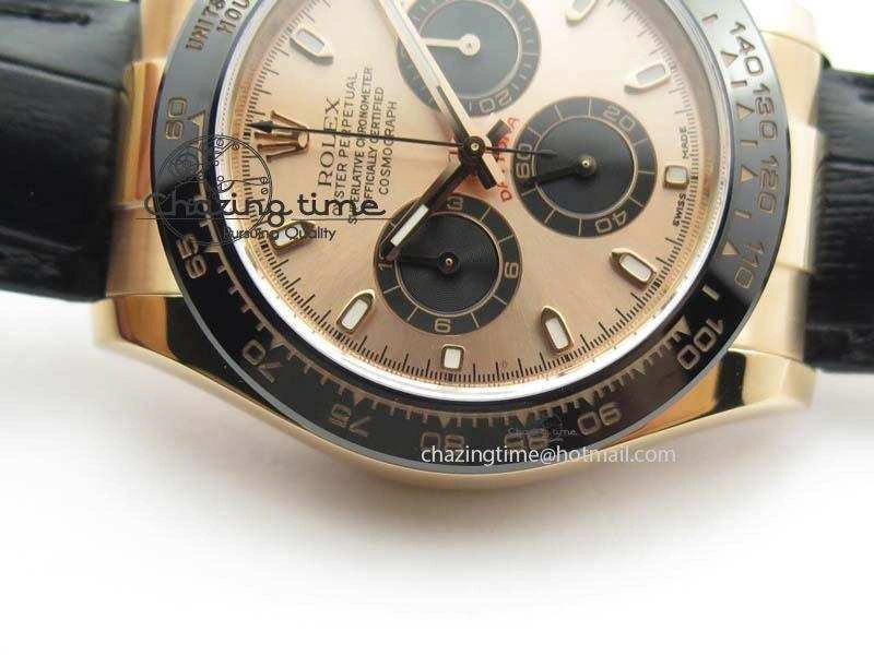 Daytona 116515 Noob 1:1 Best Edition RG Black Dial On Black Leather Strap A Upgraded 3789