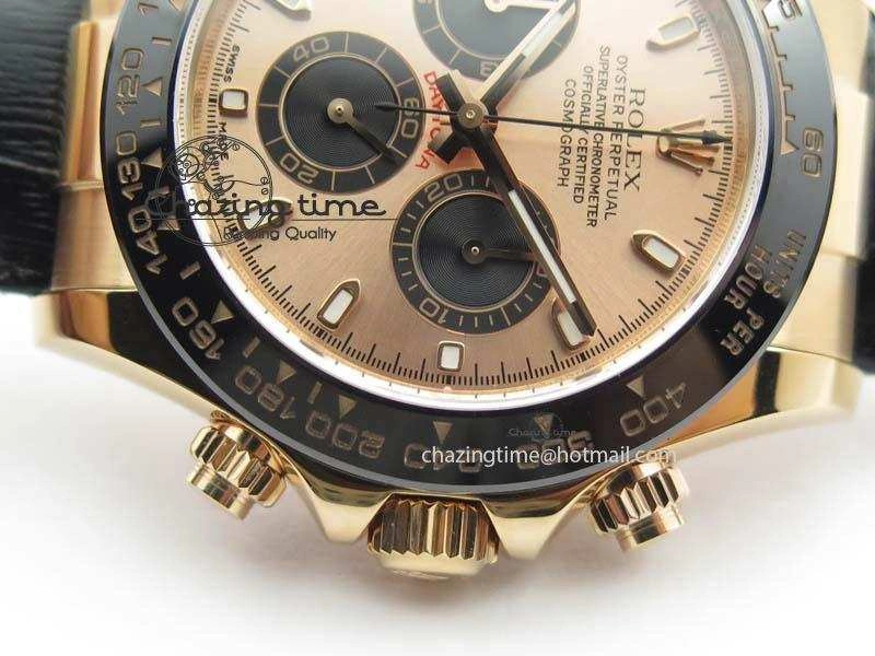 Daytona 116515 Noob 1:1 Best Edition RG Black Dial On Black Leather Strap A Upgraded 3789