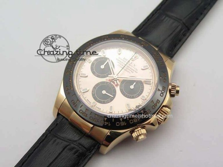 Daytona 116515 Noob 1:1 Best Edition RG Black Dial On Black Leather Strap A Upgraded 3789
