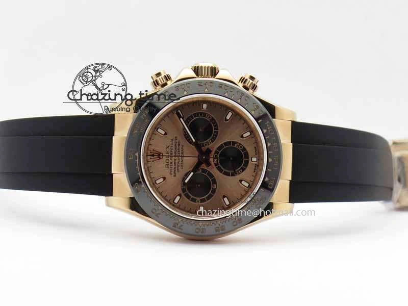 Daytona 116515 Noob 1:1 Best Edition Rose Gold Dial On Black Rubber Strap A7750(Free Extra Strap) Durable 3740