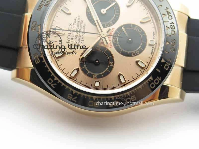 Daytona 116515 Noob 1:1 Best Edition Rose Gold Dial On Black Rubber Strap A7750(Free Extra Strap) Durable 3740