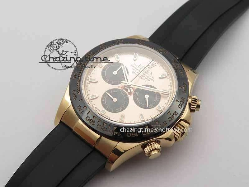 Daytona 116515 Noob 1:1 Best Edition Rose Gold Dial On Black Rubber Strap A7750(Free Extra Strap) Durable 3740