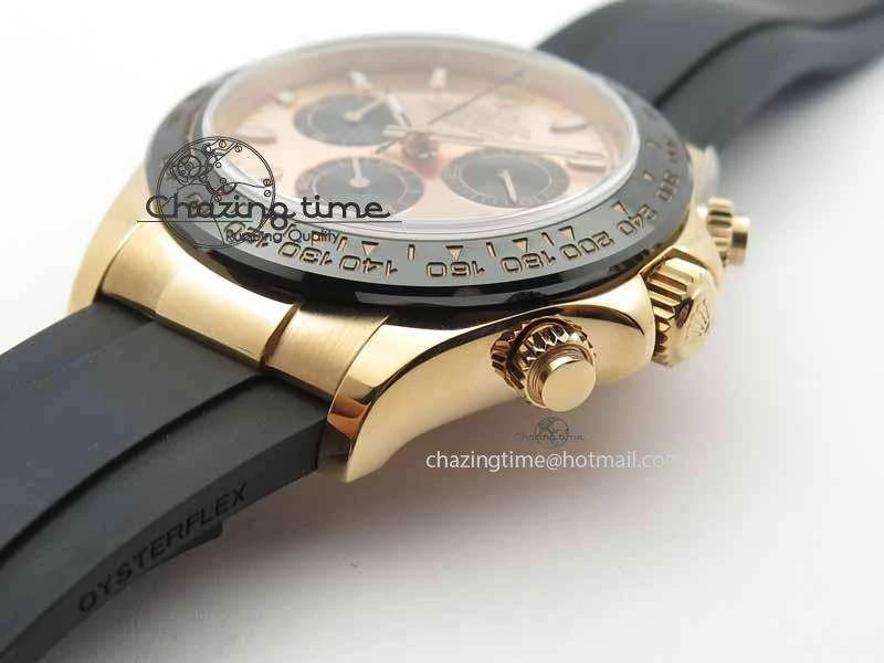 Daytona 116515 Noob 1:1 Best Edition Rose Gold Dial On Black Rubber Strap A7750(Free Extra Strap) Durable 3740