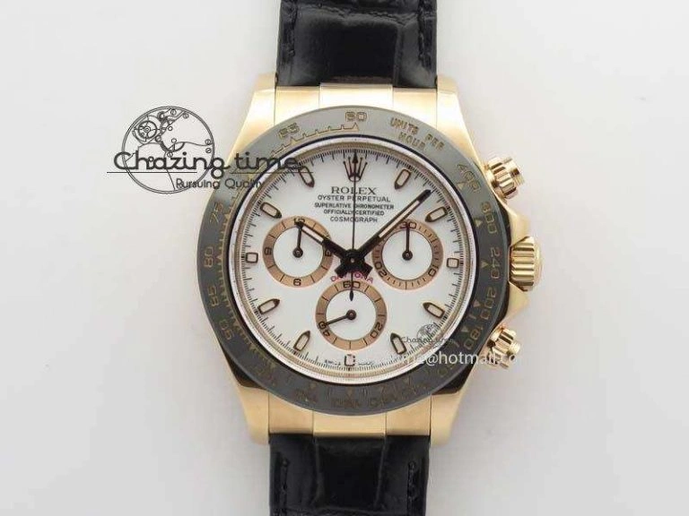 Daytona 116515 Noob 1:1 Best Edition White Dial On Black Leather Strap A GoodFit 3791
