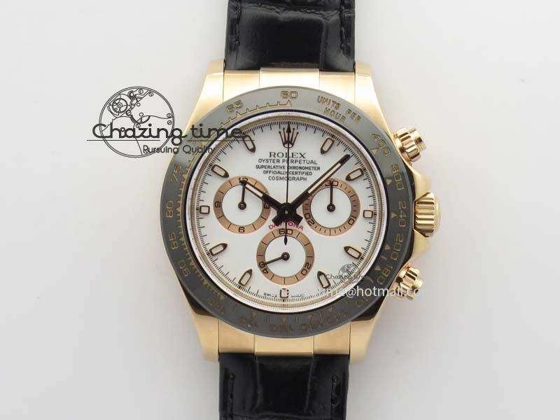 Daytona 116515 Noob 1:1 Best Edition White Dial On Black Leather Strap A GoodFit 3791