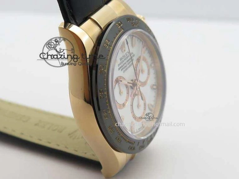 Daytona 116515 Noob 1:1 Best Edition White Dial On Black Leather Strap A GoodFit 3791
