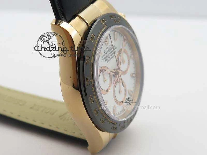 Daytona 116515 Noob 1:1 Best Edition White Dial On Black Leather Strap A GoodFit 3791