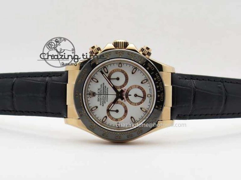 Daytona 116515 Noob 1:1 Best Edition White Dial On Black Leather Strap A GoodFit 3791
