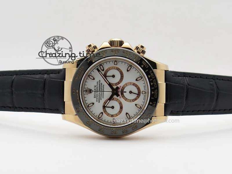 Daytona 116515 Noob 1:1 Best Edition White Dial On Black Leather Strap A GoodFit 3791