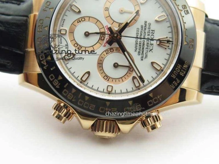 Daytona 116515 Noob 1:1 Best Edition White Dial On Black Leather Strap A GoodFit 3791