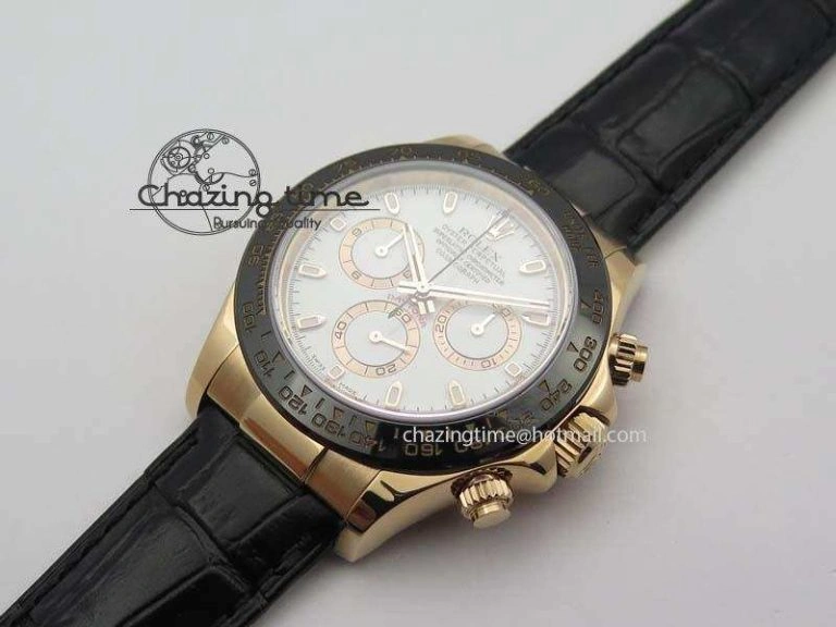 Daytona 116515 Noob 1:1 Best Edition White Dial On Black Leather Strap A GoodFit 3791