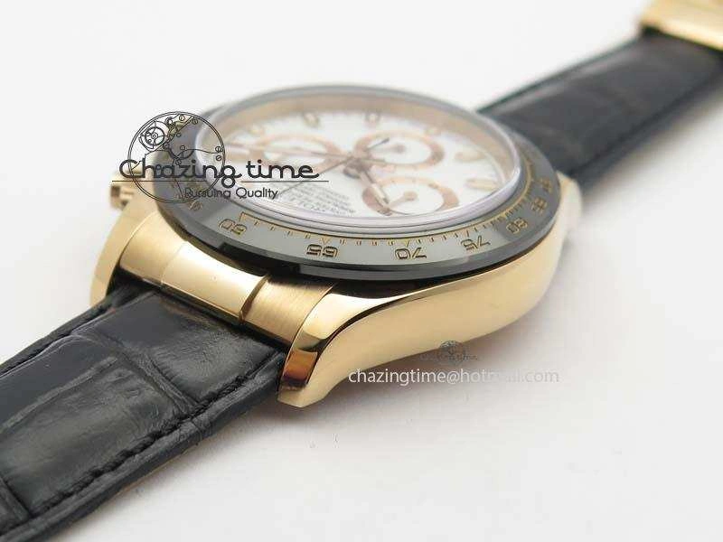 Daytona 116515 Noob 1:1 Best Edition White Dial On Black Leather Strap A GoodFit 3791