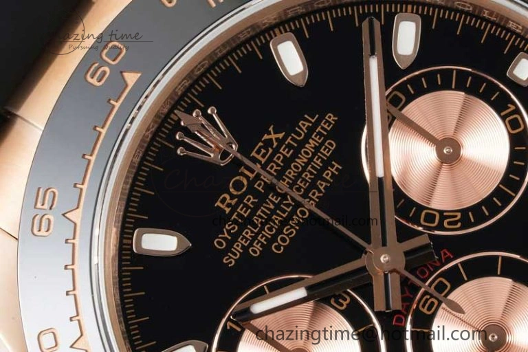 WrinkleFree Daytona 116515 QF 1:1 Best Edition Black RG Dial on Oysterflex Rubber Strap SA 2273