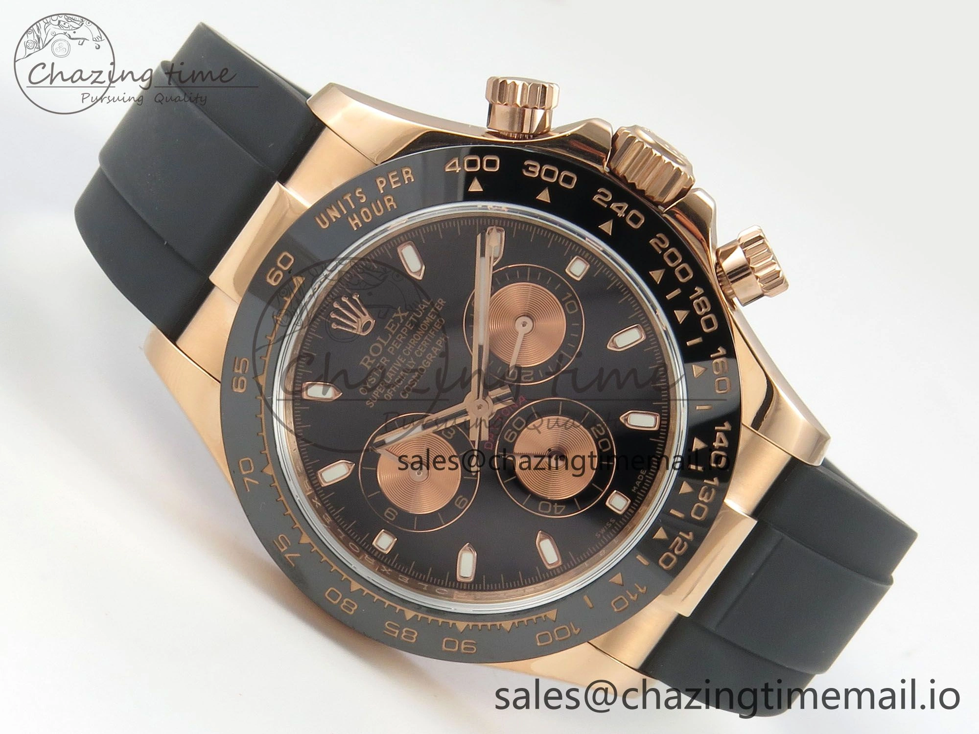BestValue Daytona 116515 QF 1:1 Best Edition Black RG Dial on Oysterflex Strap SH4130 V11（Gain Weight） 160