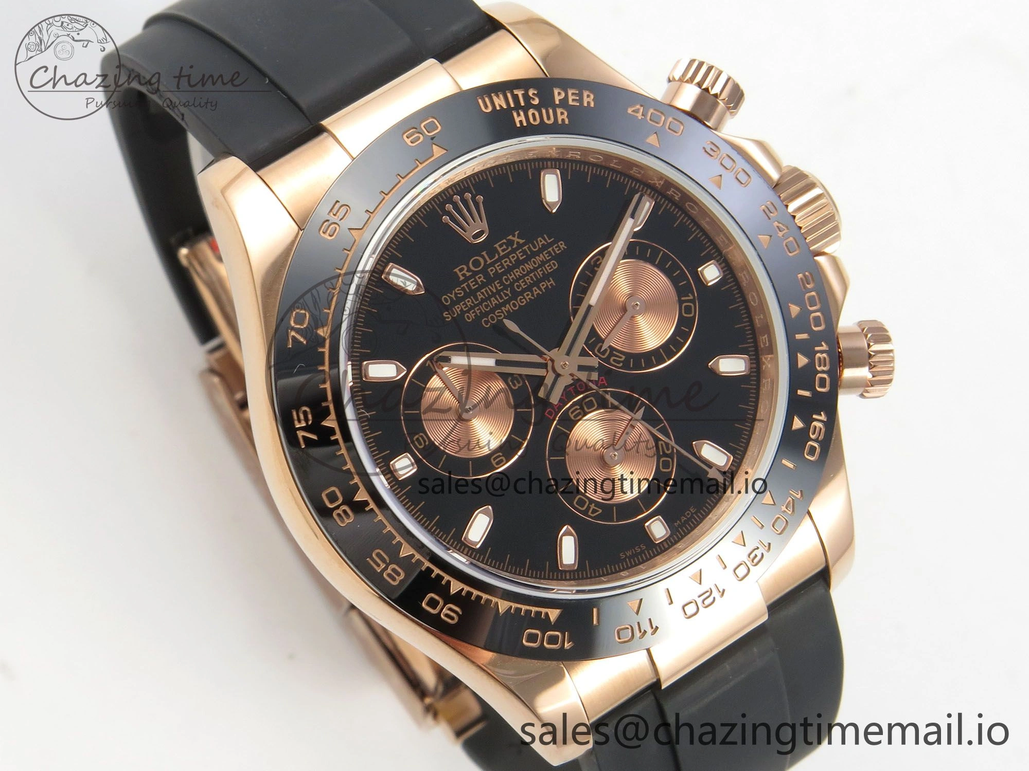 BestValue Daytona 116515 QF 1:1 Best Edition Black RG Dial on Oysterflex Strap SH4130 V11（Gain Weight） 160