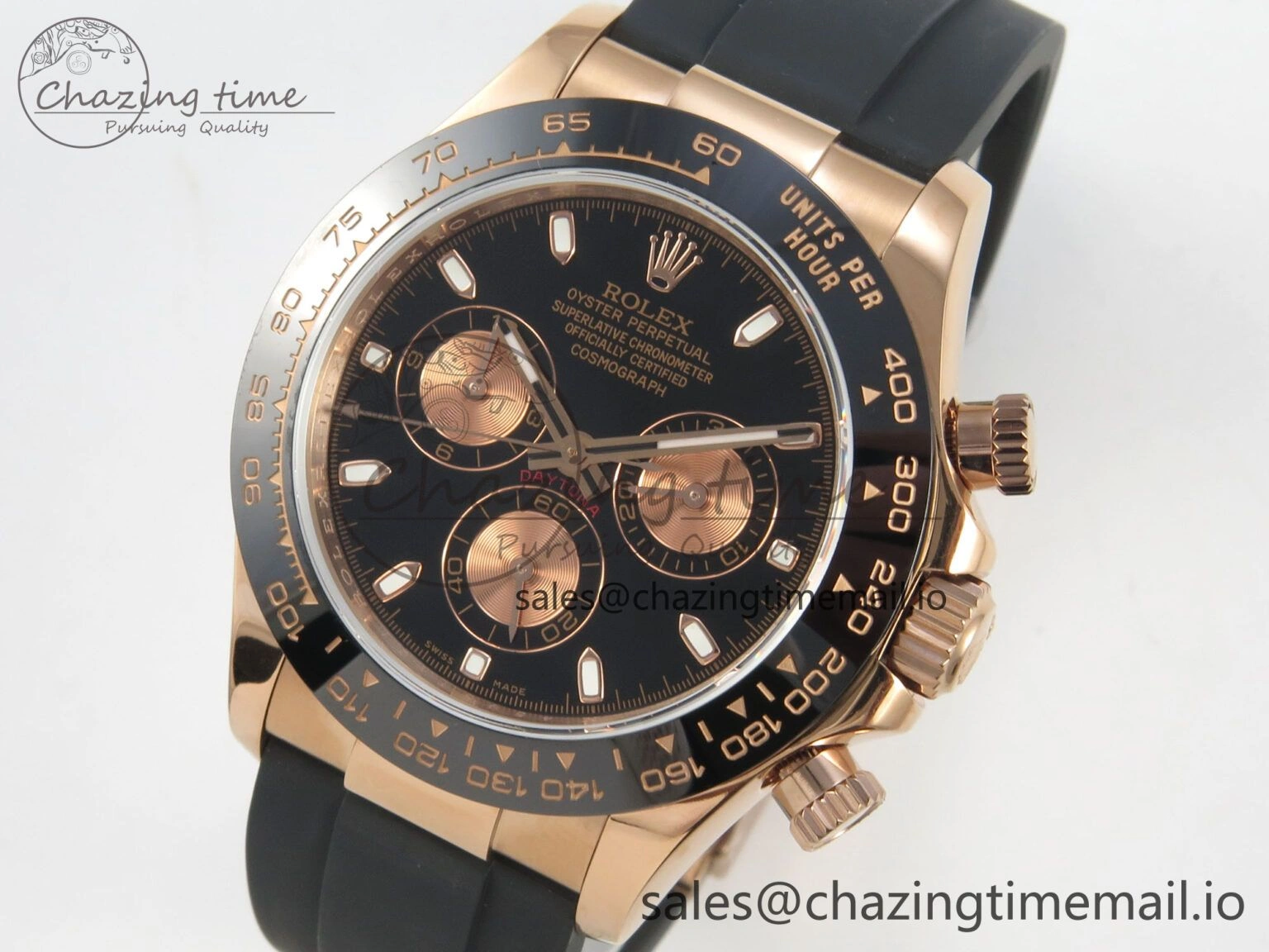 BestValue Daytona 116515 QF 1:1 Best Edition Black RG Dial on Oysterflex Strap SH4130 V11（Gain Weight） 160
