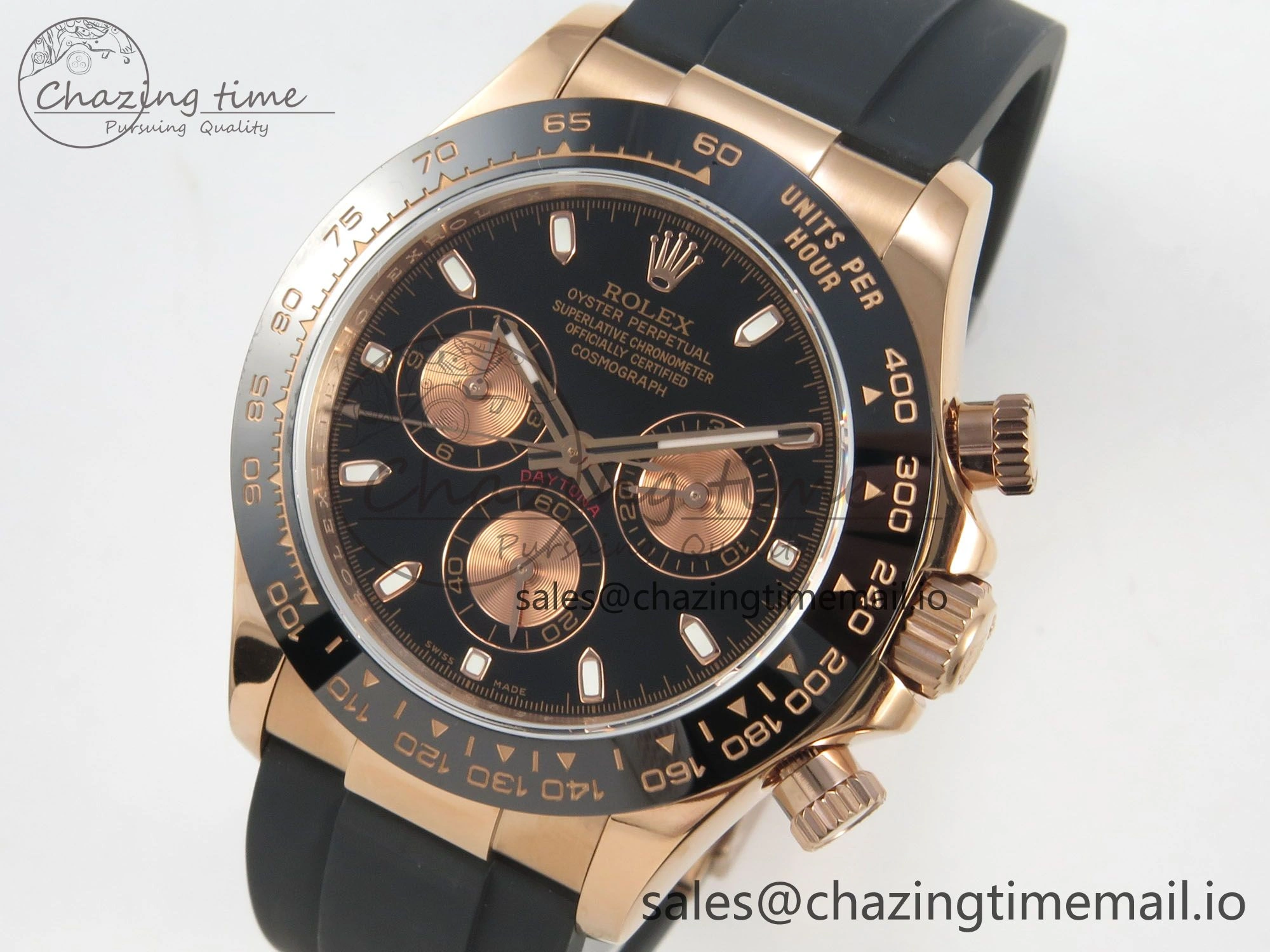 BestValue Daytona 116515 QF 1:1 Best Edition Black RG Dial on Oysterflex Strap SH4130 V11（Gain Weight） 160