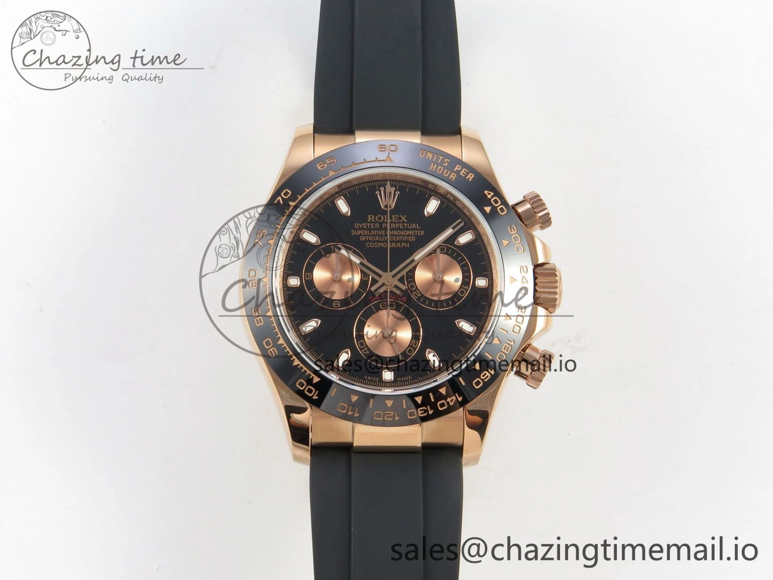 BestValue Daytona 116515 QF 1:1 Best Edition Black RG Dial on Oysterflex Strap SH4130 V11（Gain Weight） 160