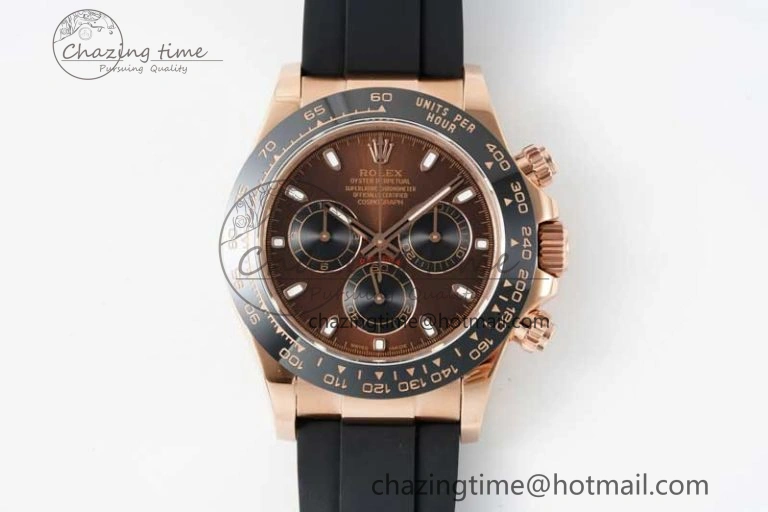 Reliable Daytona 116515 QF 1:1 Best Edition Chocolate Dial on Oysterflex Rubber Strap SA 2274